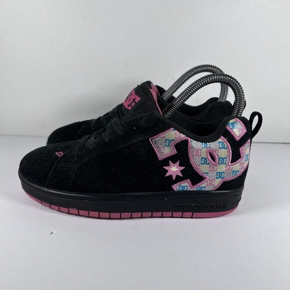 DC Shoes Court Graffk SE Lace Up Athletic Skateboard Shoes Youth Girls Size 4 - Picture 3 of 8